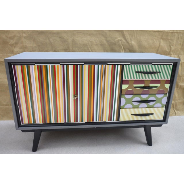 Vintage Chest of Drawers with Two Doors and Drawers, 1960s For Sale - Image 9 of 12