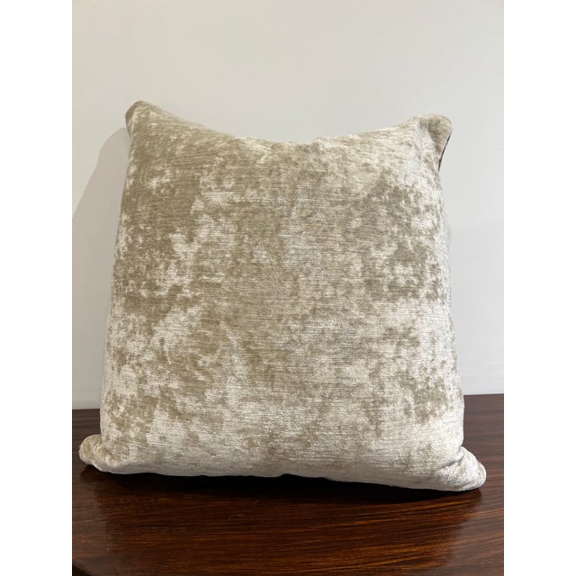 Pillow Made from Antique Rug With Velvet Backing & Feather/Down Insert For Sale In Atlanta - Image 6 of 6