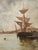 Unknown, Painting Sailboat on a Calm Sea, 1890, Oil on Canvas For Sale - Image 6 of 13