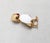 Napier Vintage 1960s Signed Napier Small Goldtone White Cabochon Chick Brooch For Sale - Image 4 of 6