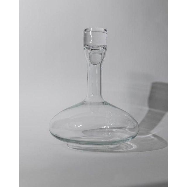 Glass Vintage Italian Glass Decanter with Stopper, 1980s For Sale - Image 7 of 11