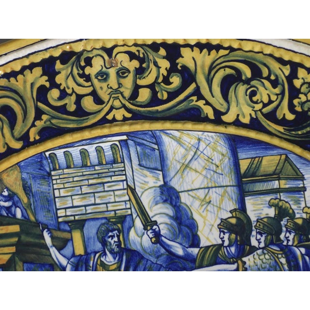 1940s Italian Majolica Plates by Morroni & Tega, 1930s, Set of 2 For Sale - Image 5 of 13