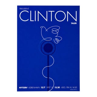 Arnoldi CPH - President Clinton, Copenhagen, 1997, Offset Lithograph Poster on Paper For Sale