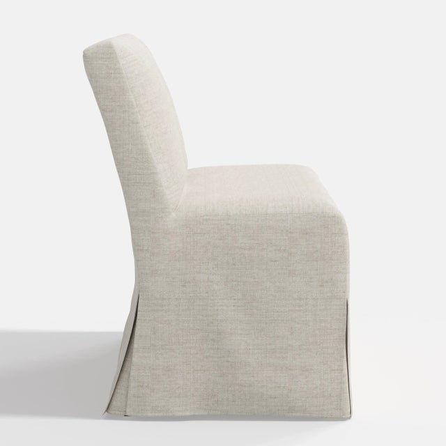 Not Yet Made - Made To Order Stoffer Home x Cloth & Company Lindy Slipcover Dining Banquette in Relaxed Linen Zinc For Sale - Image 5 of 6