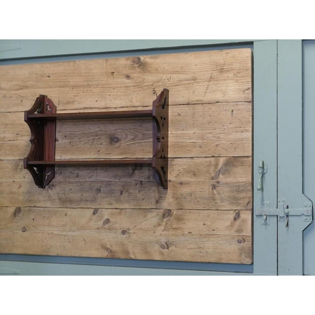 Wood Arts and Crafts Open Front Wall Hanging Bookshelf, 1880 For Sale - Image 7 of 8