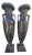 Large Greek Style Black Marble Vases, 20th Century, Set of 2 For Sale
