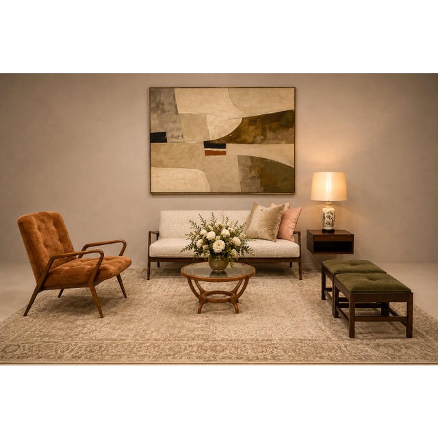 Pair of Brazilian Modern Stools in Rosewood, Cane, and Olive Mohair Cushions — Liceu De Artes, 1960s For Sale - Image 11 of 18