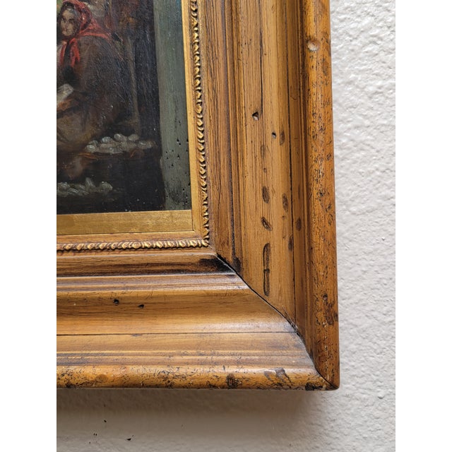 Antique Early 1900s Oil on Panel of a Venetian Market Scene by m.s. Loresen (?) For Sale - Image 14 of 17