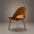 Mid-Century Modern Saarinen Executive Armless Dining Chairs in Cognac & Créme Cotton Velvet, Walnut Legs For Sale - Image 3 of 8