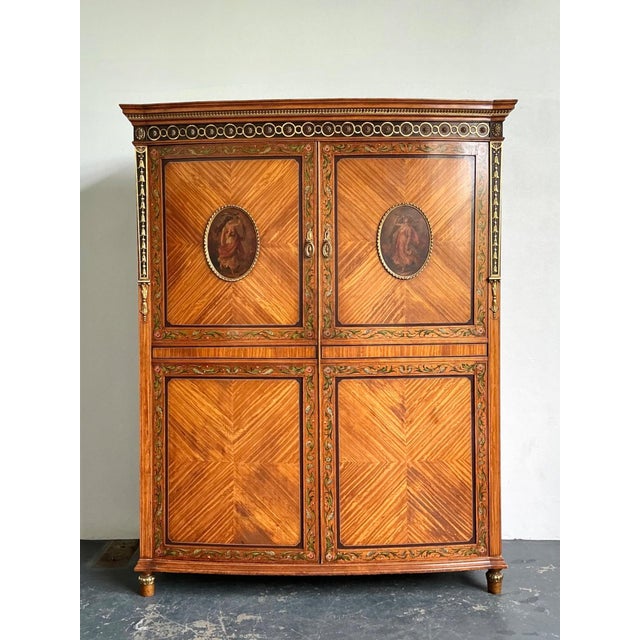 Antique Italian Neoclassical Style Armoire For Sale - Image 4 of 18