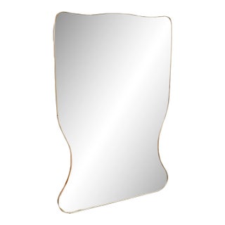 Italian Brass Mirror For Sale