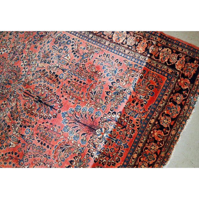 1920s 1920s, Handmade Antique Persian Sarouk Rug 4' X 6.8' For Sale - Image 5 of 11