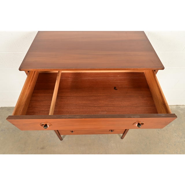 Wood John Van Koert for Drexel Counterpoint Mid-Century Modern Sculpted Walnut Highboy Dresser, 1950s For Sale - Image 7 of 18