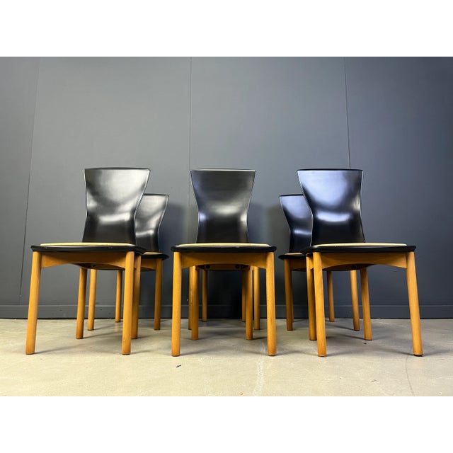Vintage Pelope Dining Chairs by Francesco Binfarè for Cassina, 1990s, Set of 6 For Sale - Image 11 of 15
