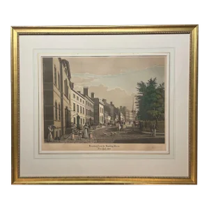 Original Raoul Varin 'broadway from Bowling Green New York City' Signed Aquatint
