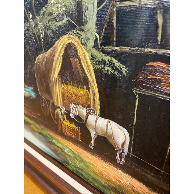 Mid 20th Century Brenner Signed Pastoral Landscape Framed Oil Painting For Sale In Chicago - Image 6 of 10