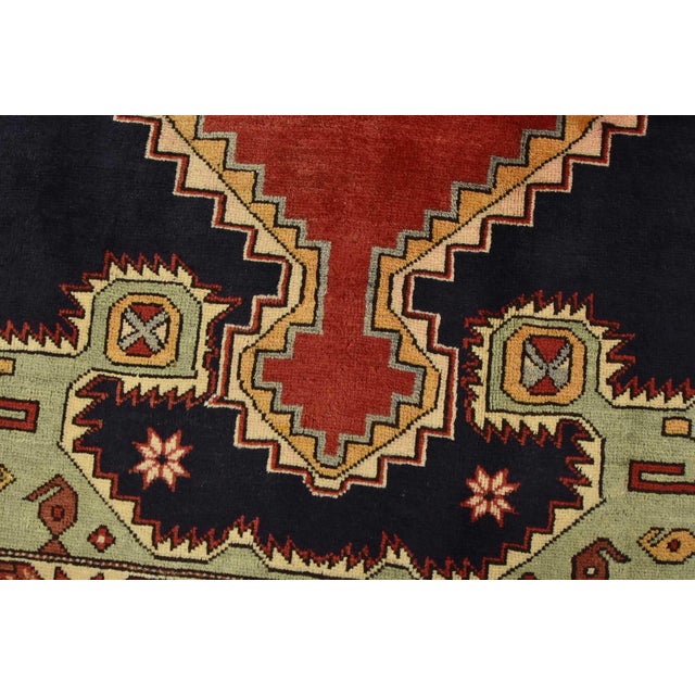 Karajeh Runner 4’8” X 11’5” Red Wool Vintage Tribal Hand-Knotted Oriental Rug For Sale - Image 4 of 14