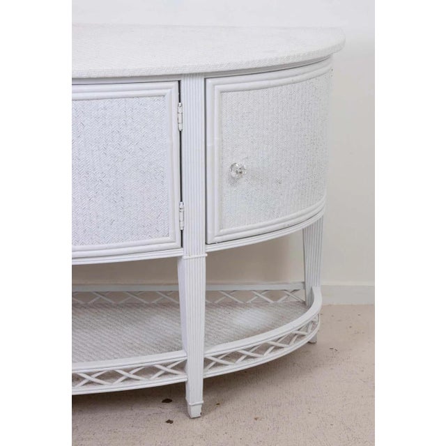 Rattan and Faux Bamboo Credenza or Sideboard Hollywood Regency Style For Sale - Image 11 of 11