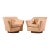 Edward Wormley for Dunbar Style Mid Century Walnut Swivel Lounge Chairs - Pair For Sale