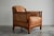 Vintage Art Deco Chair in Oak and Cognac Leather, 1980s For Sale - Image 3 of 14