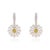 Vintage Style 2.29 Ct Fancy Yellow Diamond Floral Cluster Drop Earrings 18k Gold- A Pair For Sale - Image 4 of 14