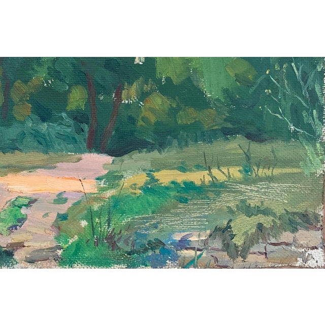 Forest Landscape Oil Painting, Ukrainian Soviet Art, 1966 25-39 For Sale - Image 6 of 6
