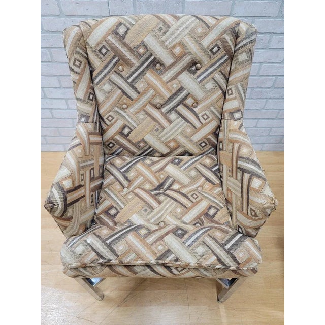 Metal Mid Century Milo Baughman Style Chrome Dining Chairs - Set of 6 For Sale - Image 7 of 9