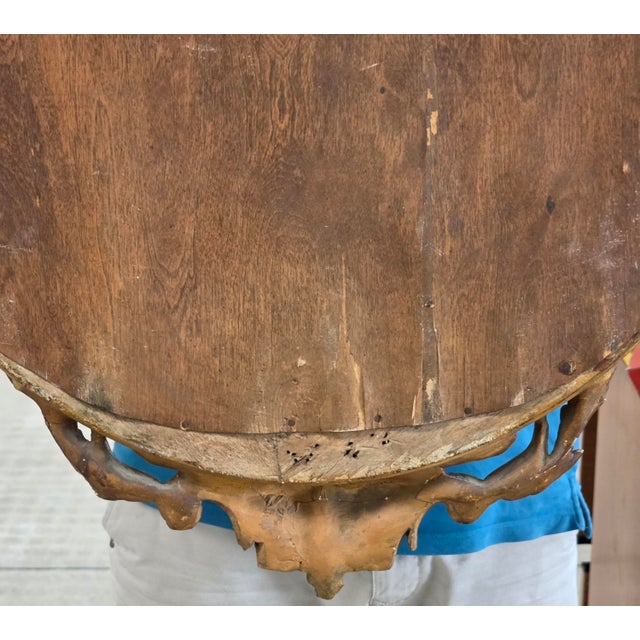 19th Century Napoleon III French Oval Gilded Mirror with Love Knot For Sale - Image 11 of 14