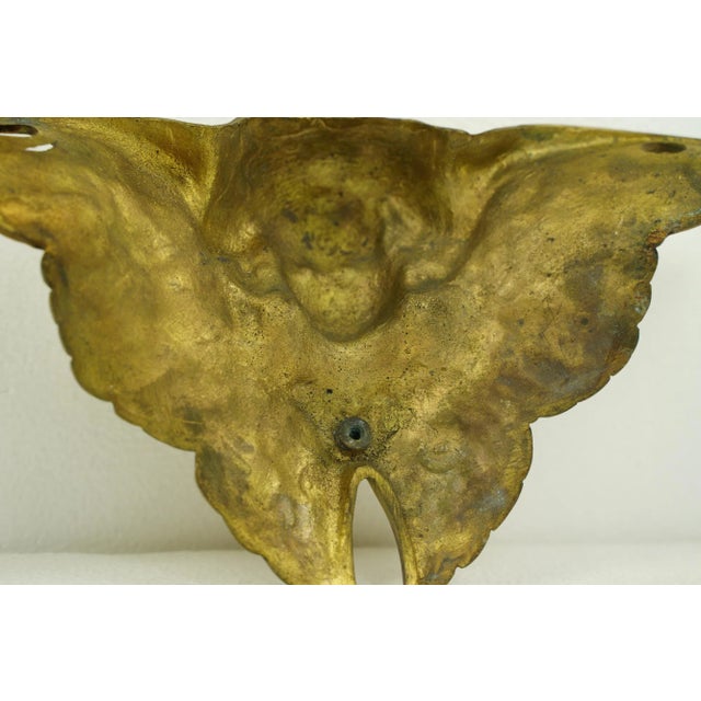 Mid 20th Century Gilded Brass Angel Wall Decor For Sale - Image 12 of 12