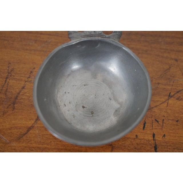 Antique 18th Century Childs Pewter Porringer Cup Bowl Porridge Dish For Sale - Image 11 of 12