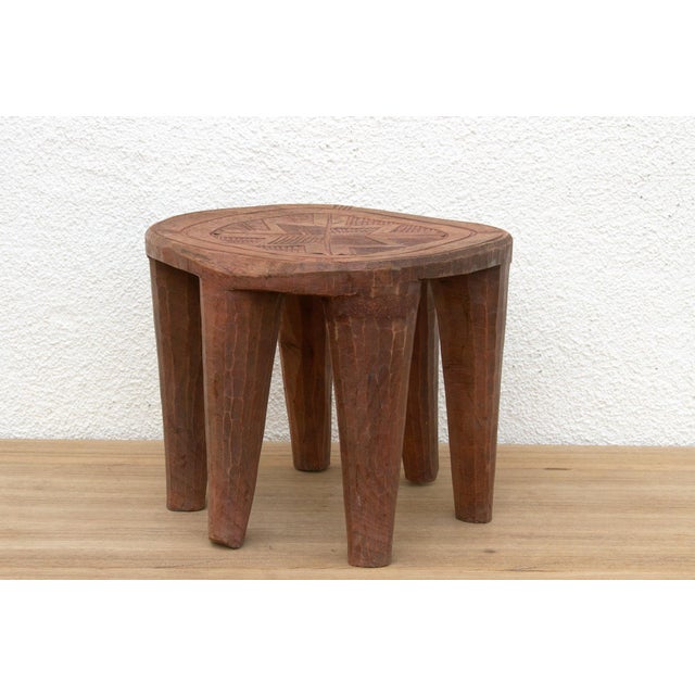 Carved Vintage Heritage Nupe Stool For Sale In Los Angeles - Image 6 of 8