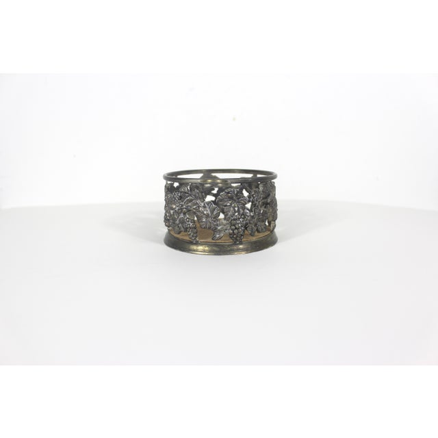 Vintage Silver Plated Wine Coaster Sleeve Bottle Holder For Sale - Image 6 of 7