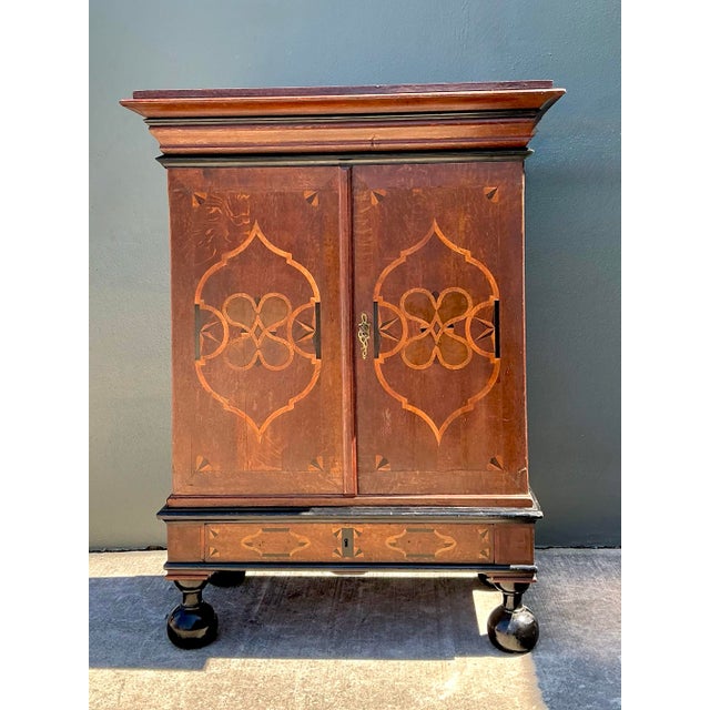 Vintage Dutch Inlay Cabinet For Sale - Image 12 of 12