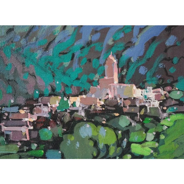 Blue Llessui, Spain, 20th Century, Oil on Canvas Paintings, Framed, Set of 2 For Sale - Image 8 of 13