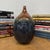 Late 20th Century Rounded Brown and Blue Ceramic Vase with Narrow Neck For Sale - Image 5 of 9