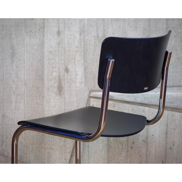 Black S43 Cantilever Chairs by Mart Stam & Marcel Breuer for Thonet, 2010s, Set of 4 For Sale - Image 10 of 13