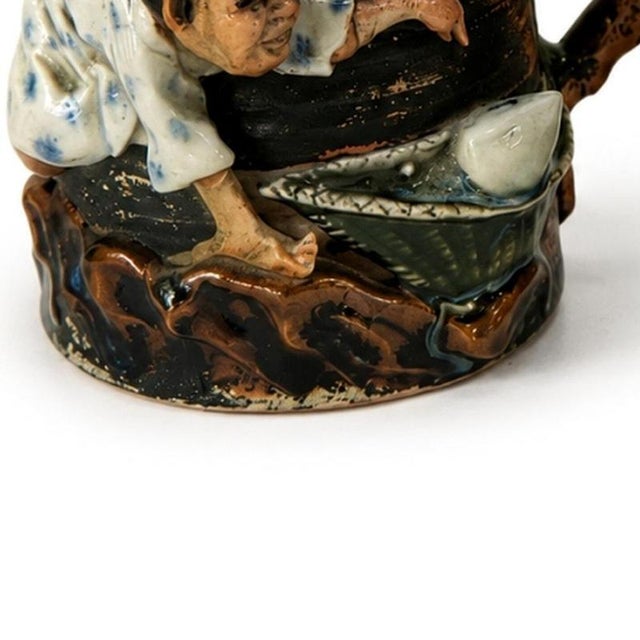 Japanese Porcelain Sumida Gawa Mugs, 19th Century, Set of 2 For Sale - Image 3 of 6