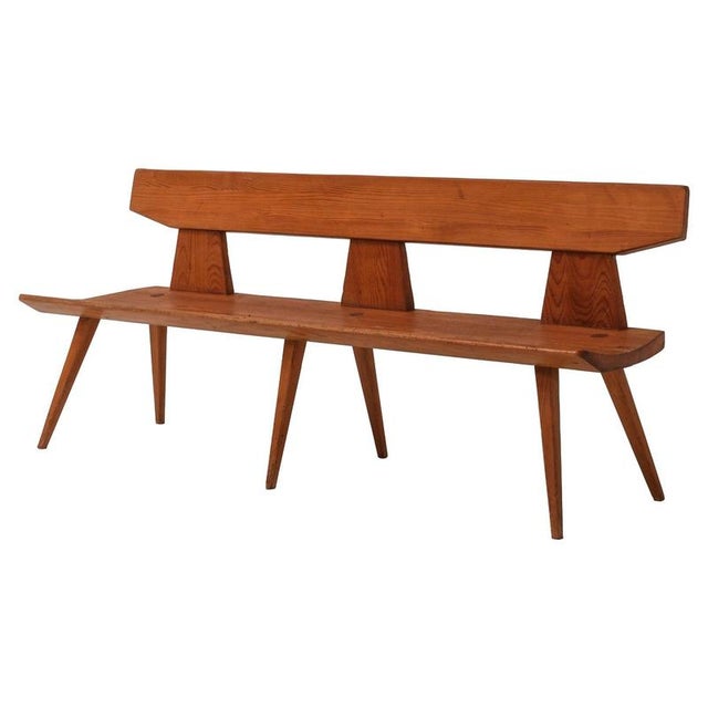 Pine Bench by Jacob Kielland Brandt for I. Christiansen, Denmark, 1960s For Sale - Image 14 of 14