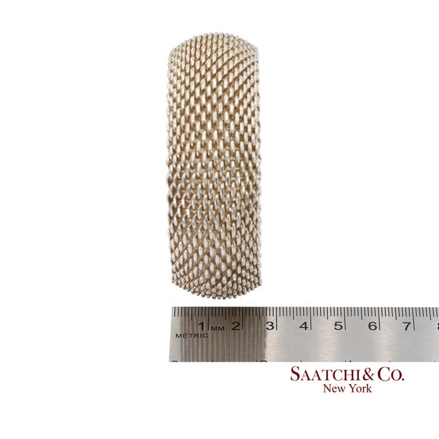Tiffany & Co. Sterling Silver Somerset Mesh Wide Bangle Bracelet For Sale - Image 11 of 11
