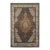 1940s Blue Navy Floral Diamond Medallion Antique Tabriz Knotted Wool Carpet Rug For Sale