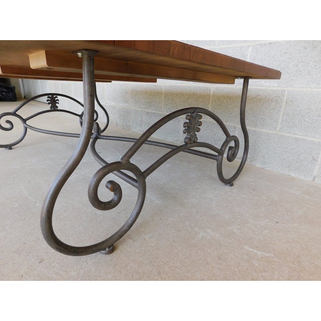 Ethan Allen Legacy Collection Wrought Iron Base Coffee Cocktail Table 13 Chairish