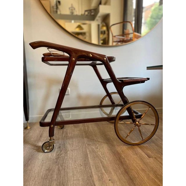 Vintage Wooden Cart with Removable Tray, 1960s For Sale - Image 12 of 17