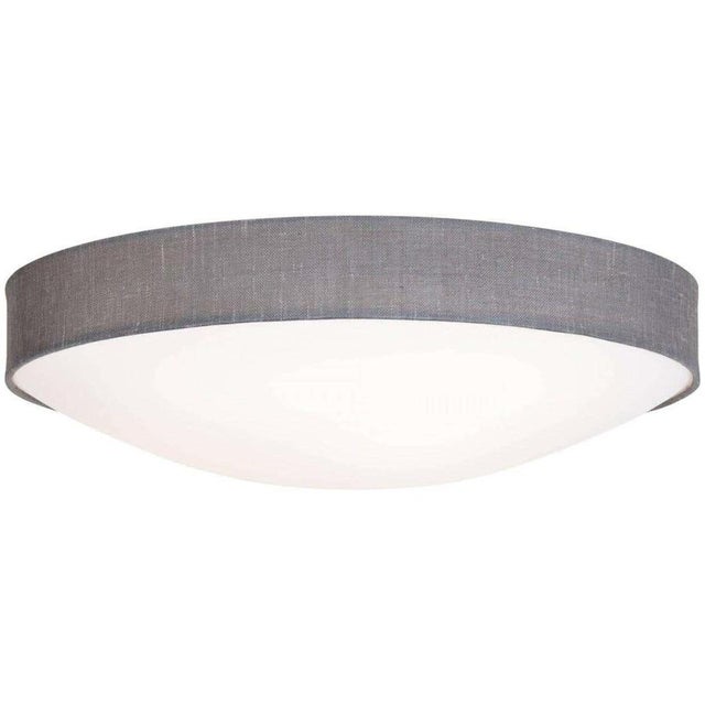 Ceiling Lamp in Grey Textile and Opal Acrylic from Konsthantverk Kant For Sale - Image 6 of 7
