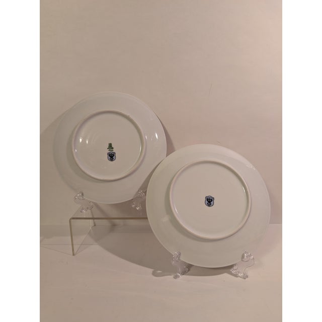Ceramic Vintage German Porcelain Harvest Fruit Plates, Pedestal Stand & Nut Bowls - Set of 7 For Sale - Image 7 of 15