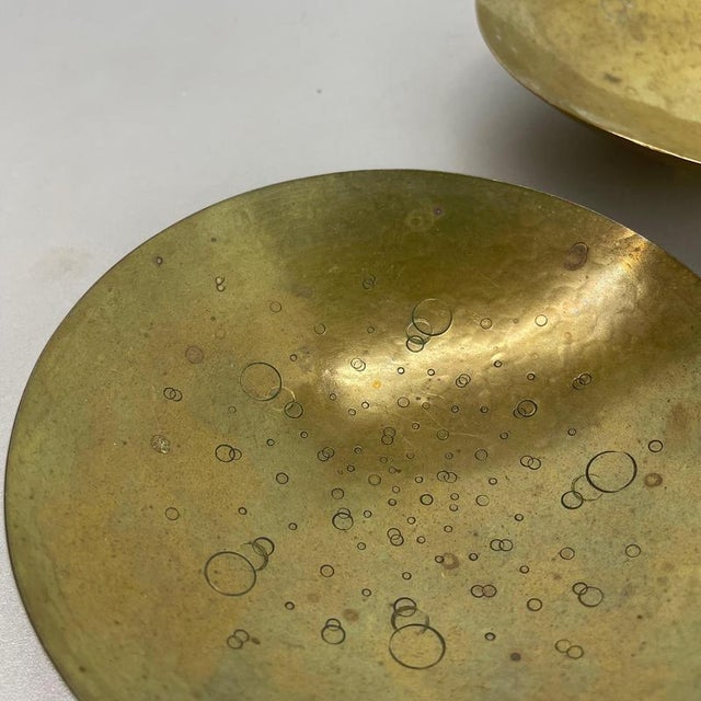 Bauhaus Brass Shell Plates from Hayno Focken, Germany, 1950s, Set of 2 For Sale - Image 12 of 18