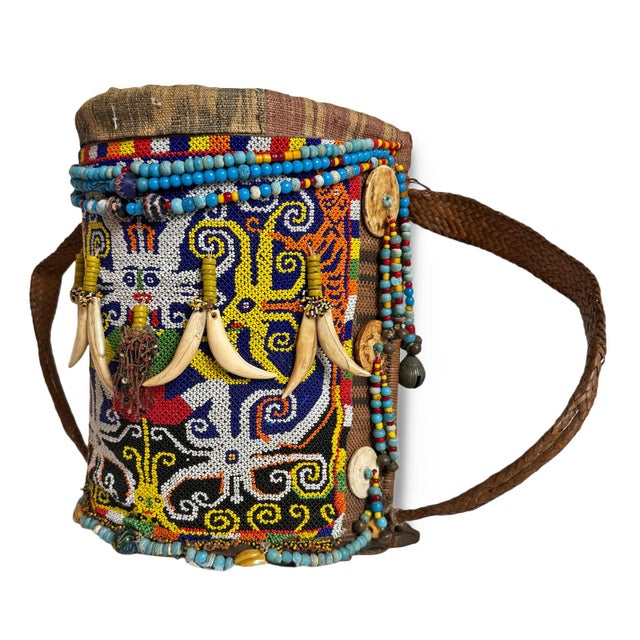 Antique Borneo Dayak Beaded Artifact For Sale In Los Angeles - Image 6 of 10