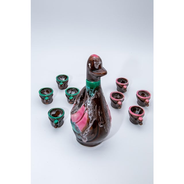 Liqueur Set from Vallauris, France, 1960s, Set of 9 For Sale - Image 9 of 13