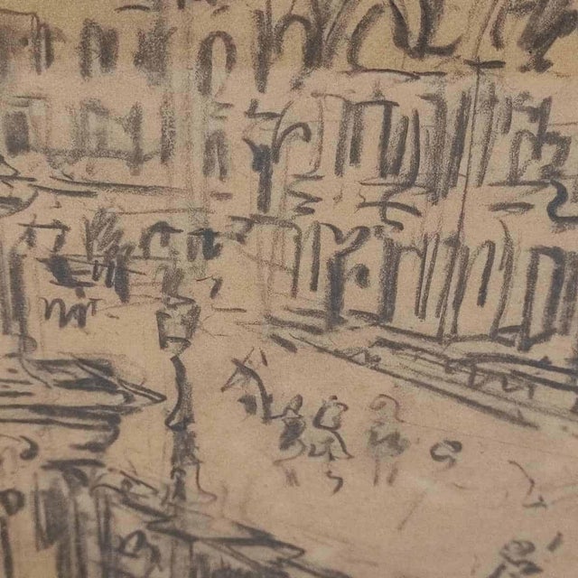 Paper Emilio Vedova, Venetian Basilica of San Marco, 1936, Charcoal on Paper, Framed For Sale - Image 7 of 17