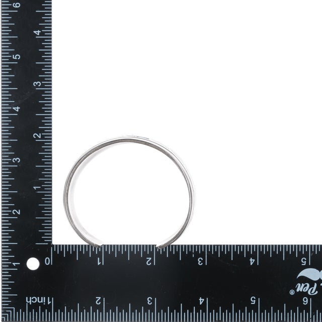 Silver 6.75" Kee Joe Benally Navajo Sterling - Turqoise & Jet Inlay Cuff Bracelet For Sale - Image 8 of 11