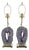 Pair of amethyst geode table lamps For Sale